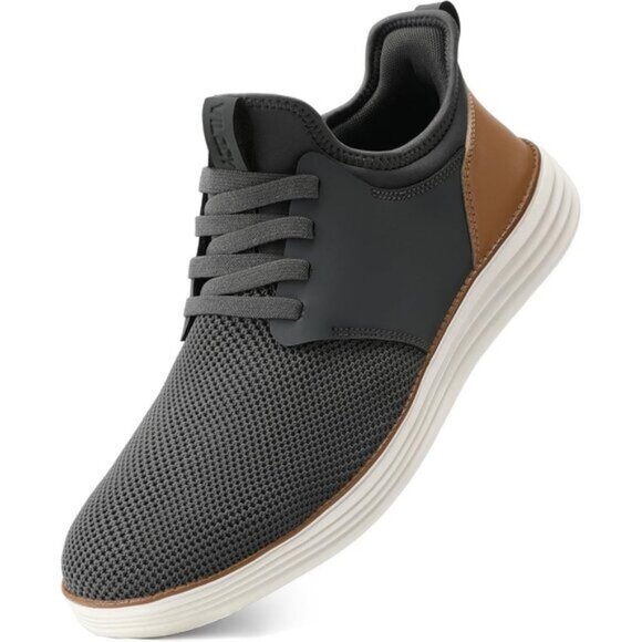 ⚡VILOCY Men's Army Green Fashion Dress Oxfords Business Mesh Breathable Sneakers - Picture 1 of 9